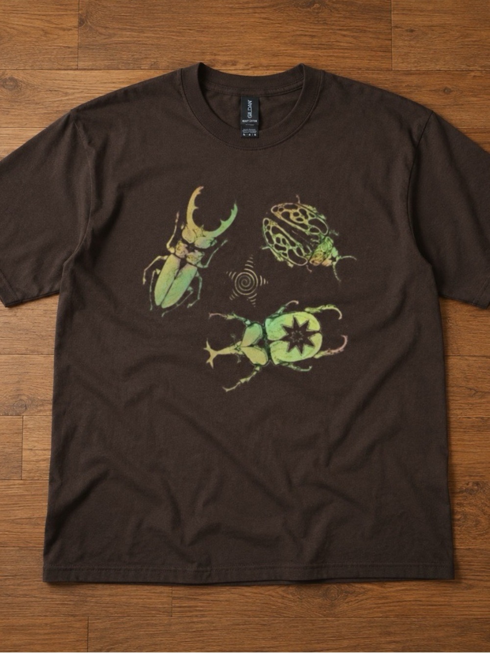 Men's Dark chocolate Graphic Beetle T-Shirt